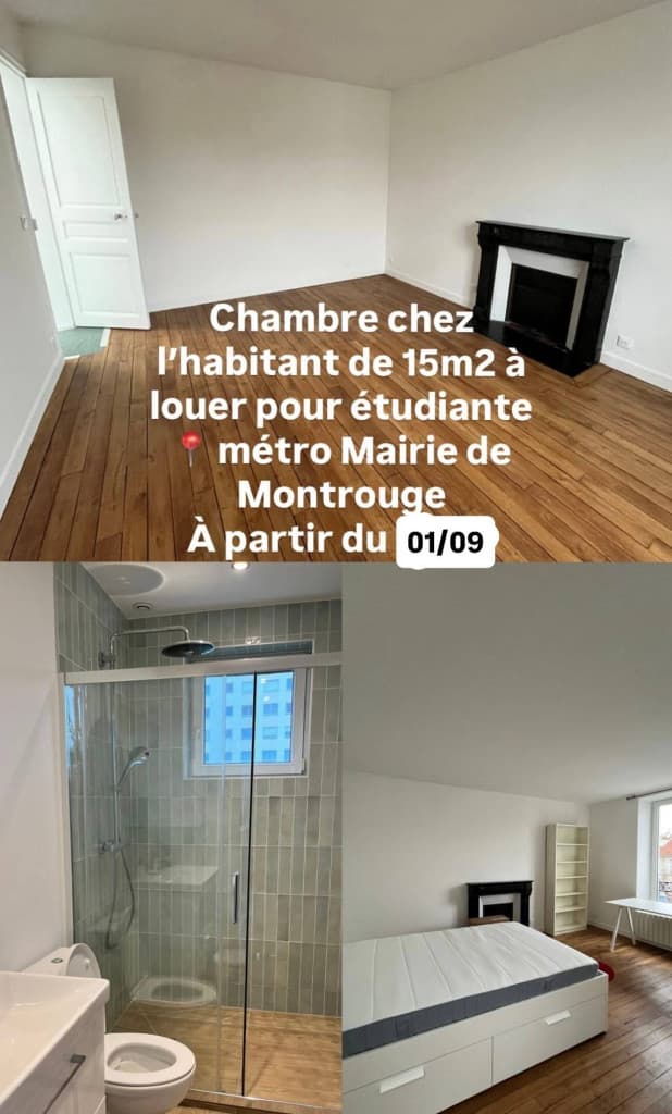 Chambre chez l’habitant pour étudiante (femme uniquement) à Mairie de Montrouge