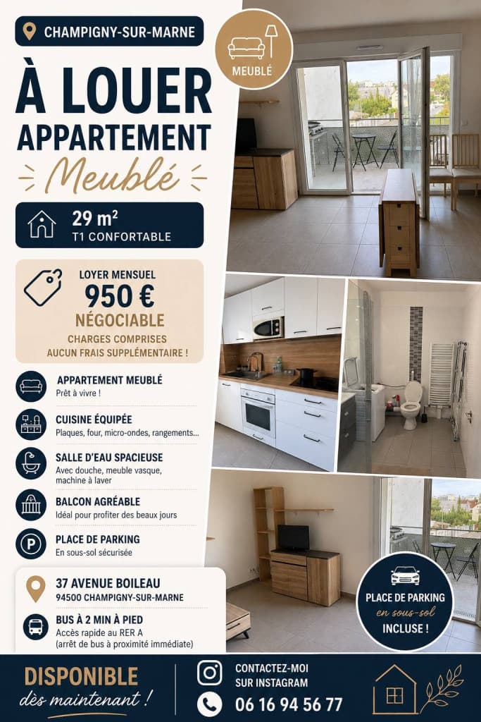 Location studio 29 m2