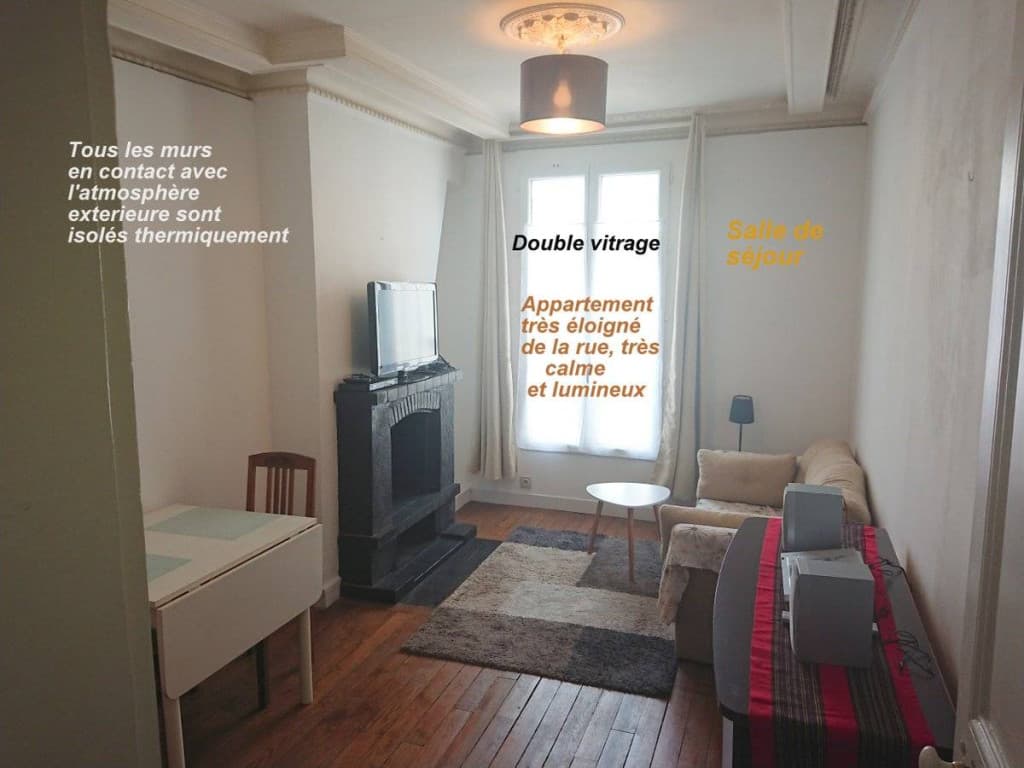 Loue appartement - 40m² - 3ème étage immeuble calme quartier agréable