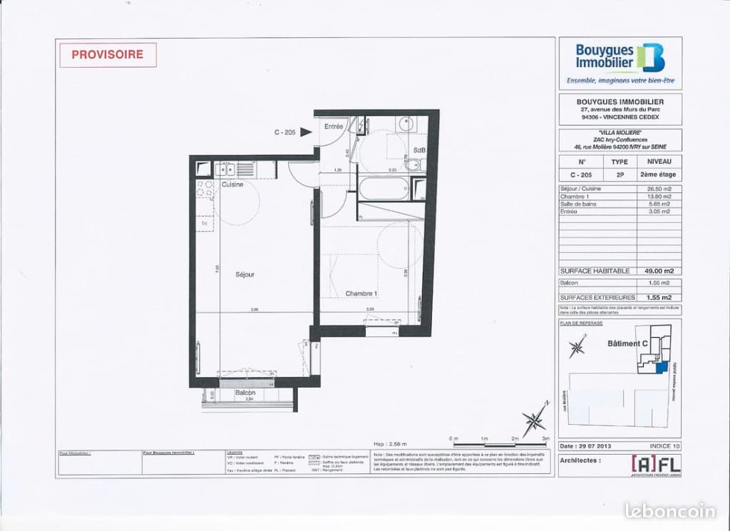 Appartement 2 pièces avec PK sous sol