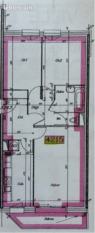 Appartement T3 saint Medard 67m2