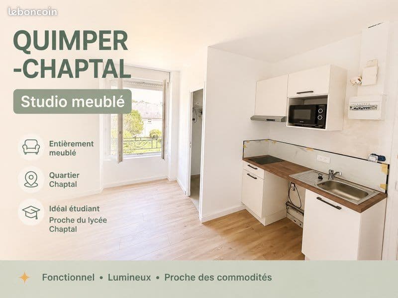 Studio meublé - QUIMPER CHAPTAL