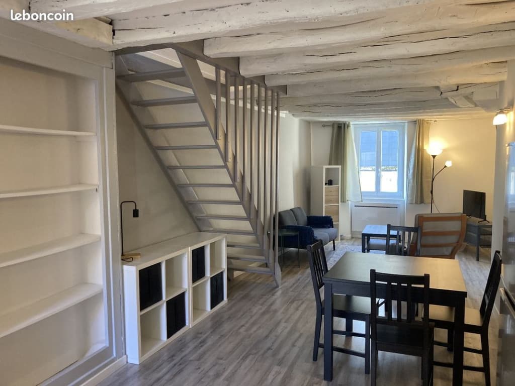 Nevers centre (5min ISAT) - T3 duplex meublé spatieux - bonne isolation - environnement calme