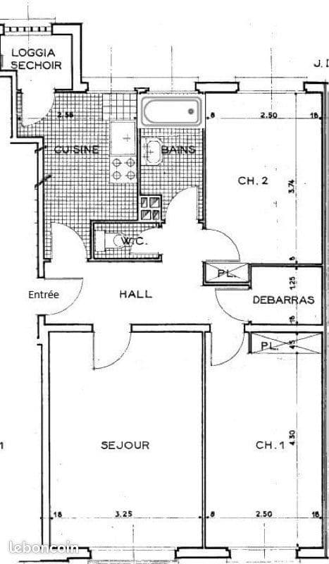 Appartement T3 meublé 60 m²