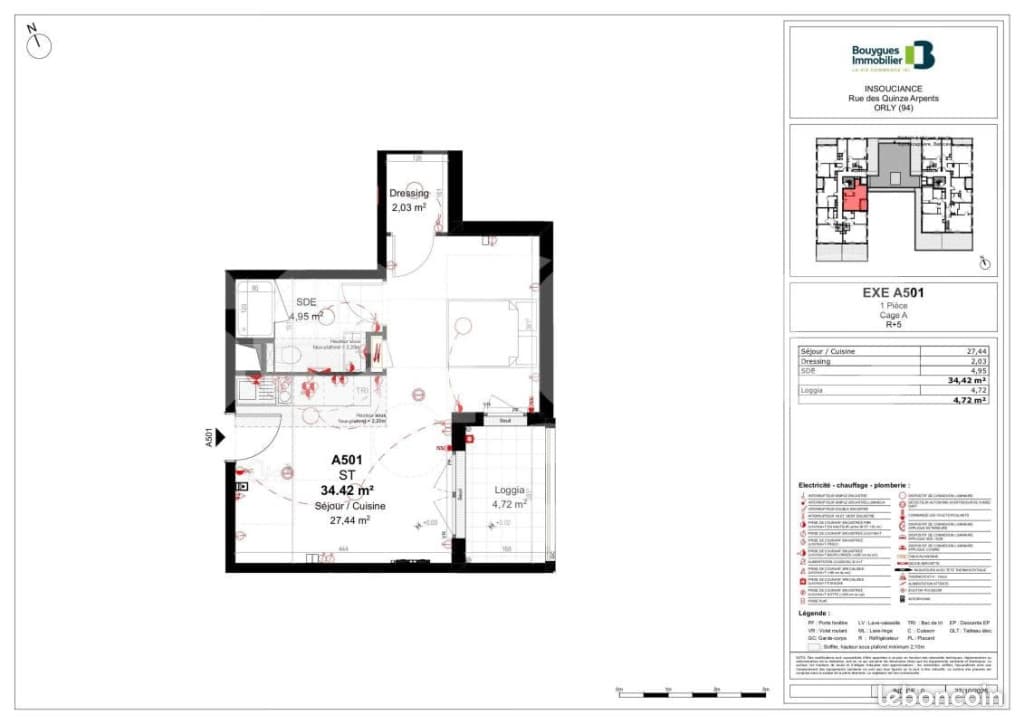 Appartement 1 pièce 34 m²