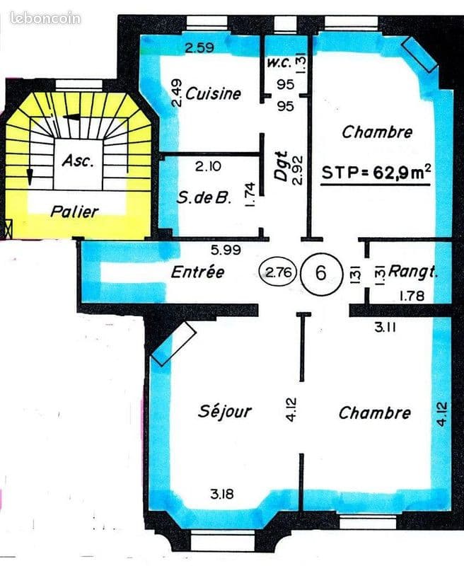 Saint-Mandé – Beau T3 de 61 m² – Immeuble de caractère – Ascenseur