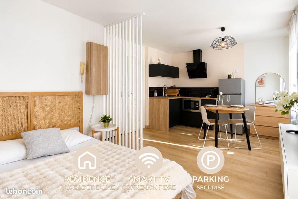 Studio meublé rénové avec parking et cave — Villiers-sur-Orge