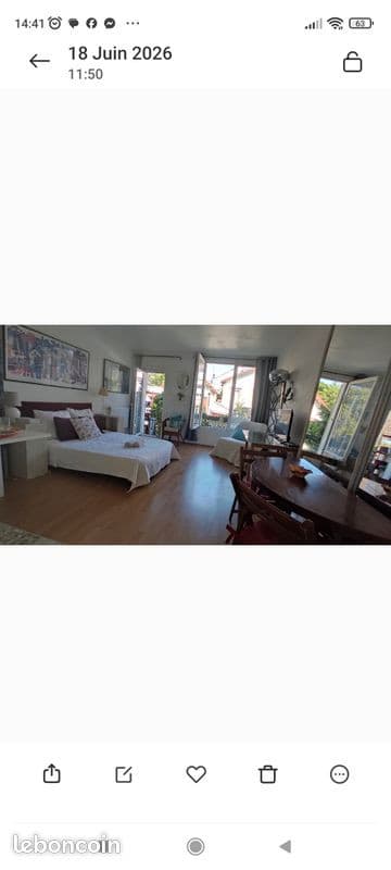Grand studio 30m verdoyant