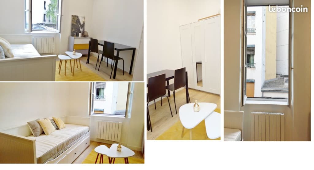 Studio meublé à louer – Lyon 3ᵉ – Disponible à partir du 16 août