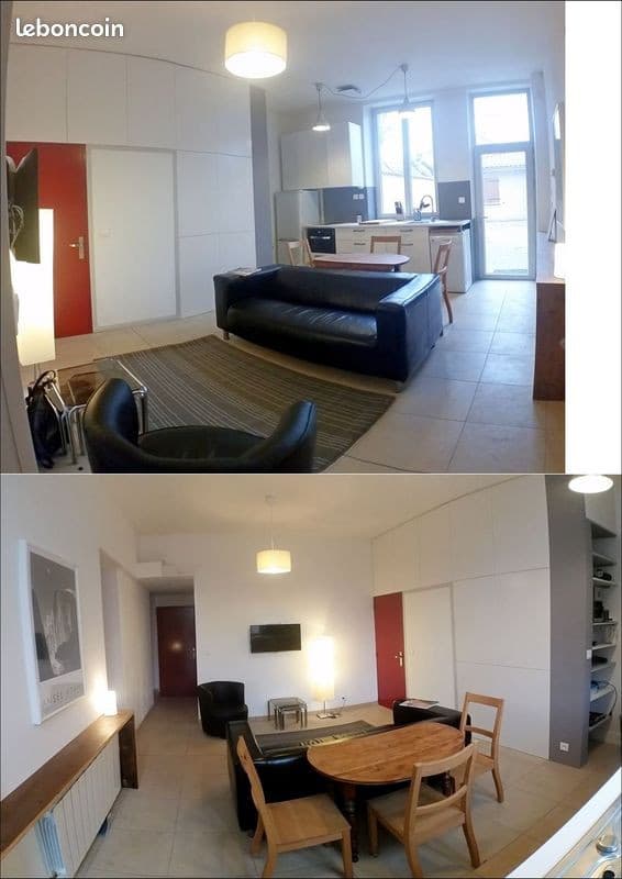 T3 meublé 59m². Grange blanche. Renové .Climatisation. TB equipé