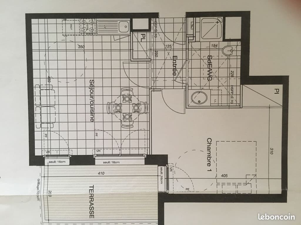 A louer appartement 2P
