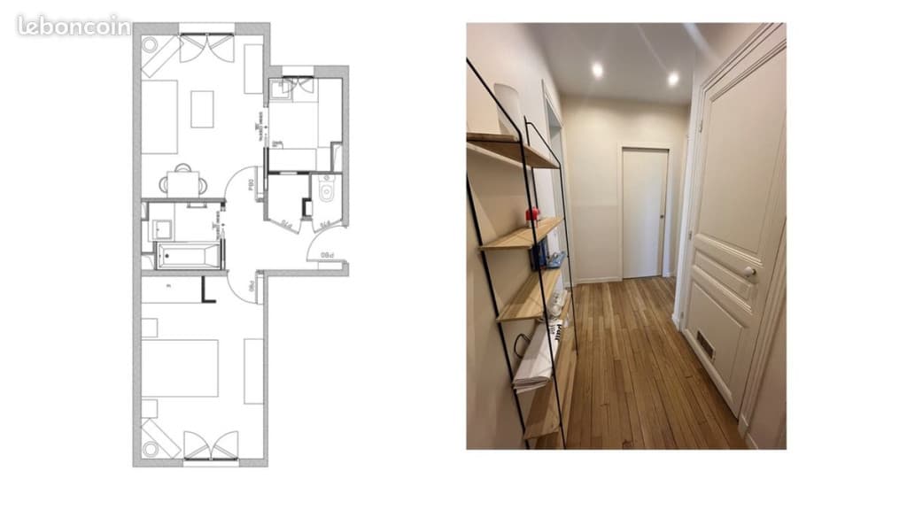 Location appartement 2 pièces meublé