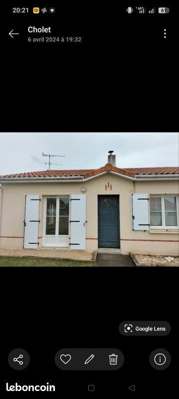Maison 3 chambres non mitoyenne