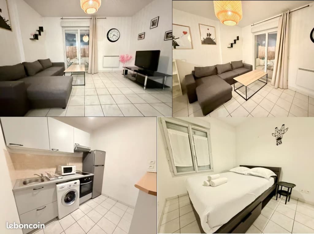 🌿 T2 meublé avec terrasse, piscine & parking – Résidence sécurisée – Lyon 8ᵉ