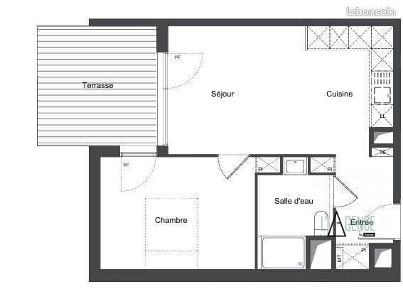 Appartement 2 pièces 42 m²