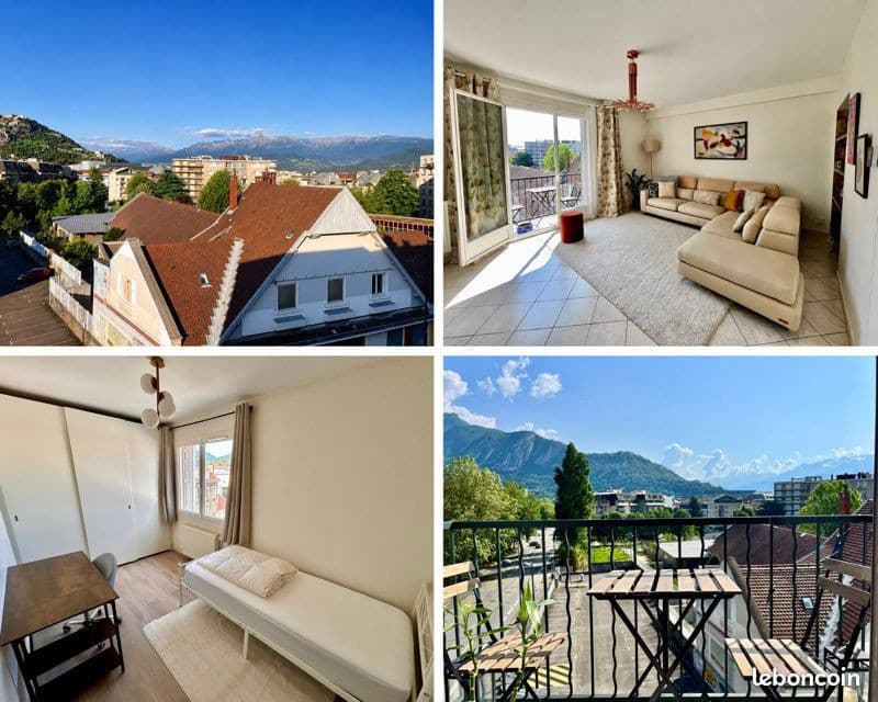 À louer – Appartement meublé T4 de 76 m² – Idéal pour une colocation ou une famille – Quartier Berriat – Grenoble