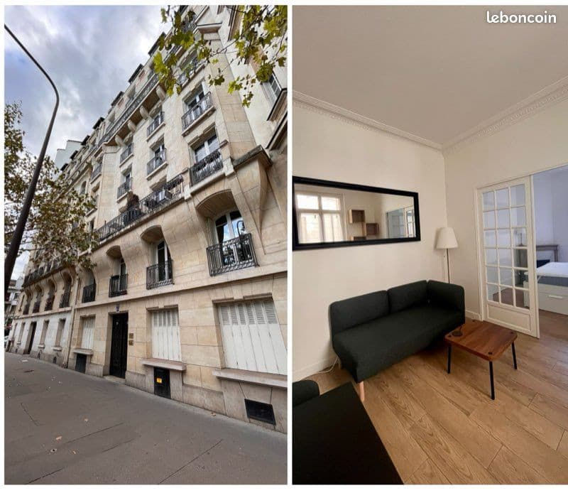 2 pièces meublé 25 m² – Charme, Calme & Sécurité (Paris 16e)