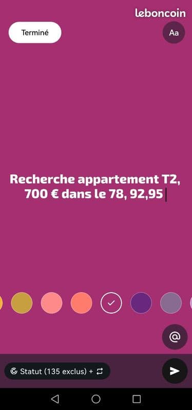 Je recherche un appartement T2 dans le 78,92,95