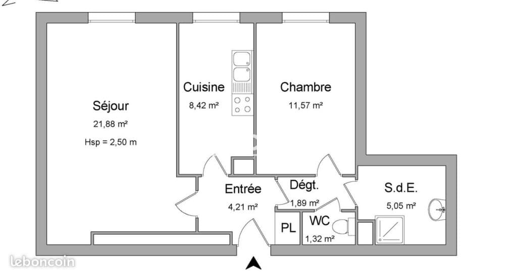 Appartement 2 Pièces 54.34m² à louer 1160 - COURBEVOIE 92400