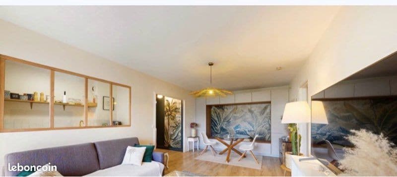 Loue appartement meublé,49m2, 2 pièces avec terrasse