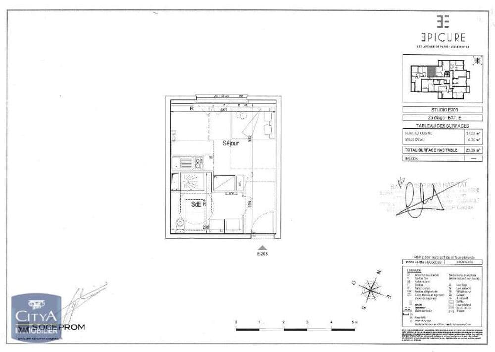 Appartement - 1 pièce(s) - 23 m²