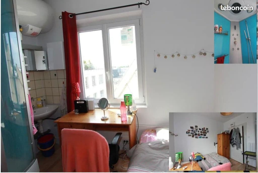 Chambre 1 pièce 9 m²