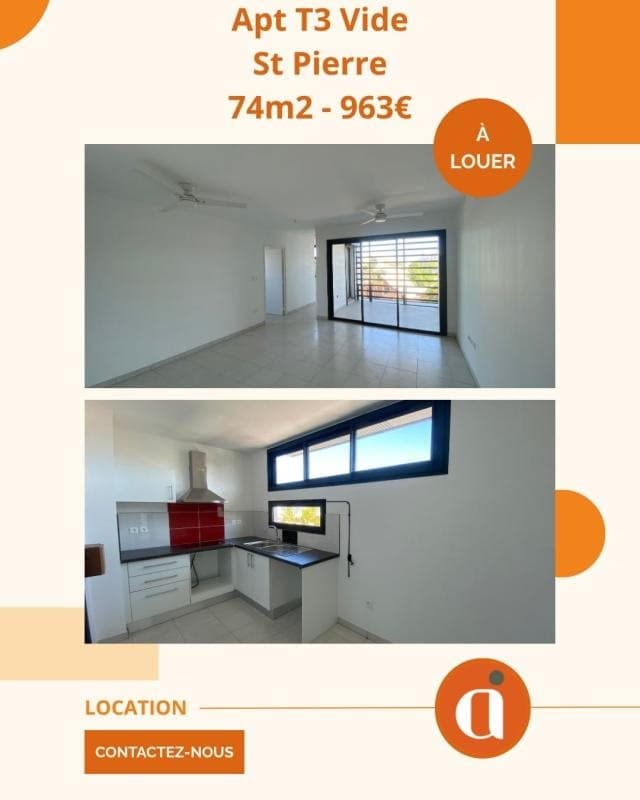 A Louer - Apt T3 - St Pierre Centre - 963€
